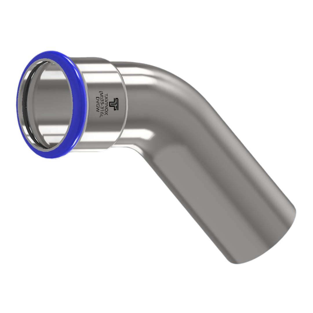 PRESS 316L Oblouk 45° (MxF) 88,9 mm