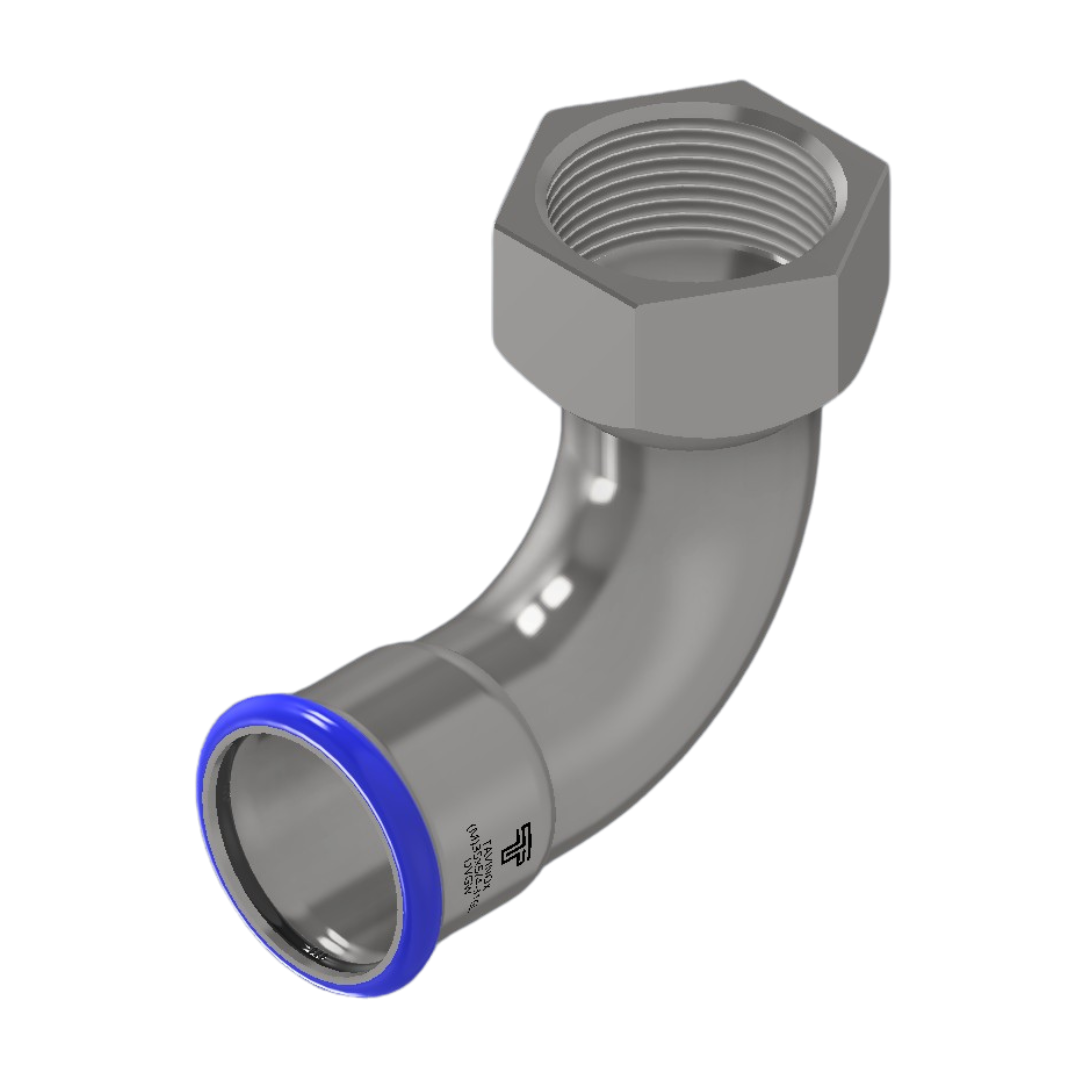 PRESS 316L Přechodový oblouk 90° (FxRp) 18 mm x 3/4"