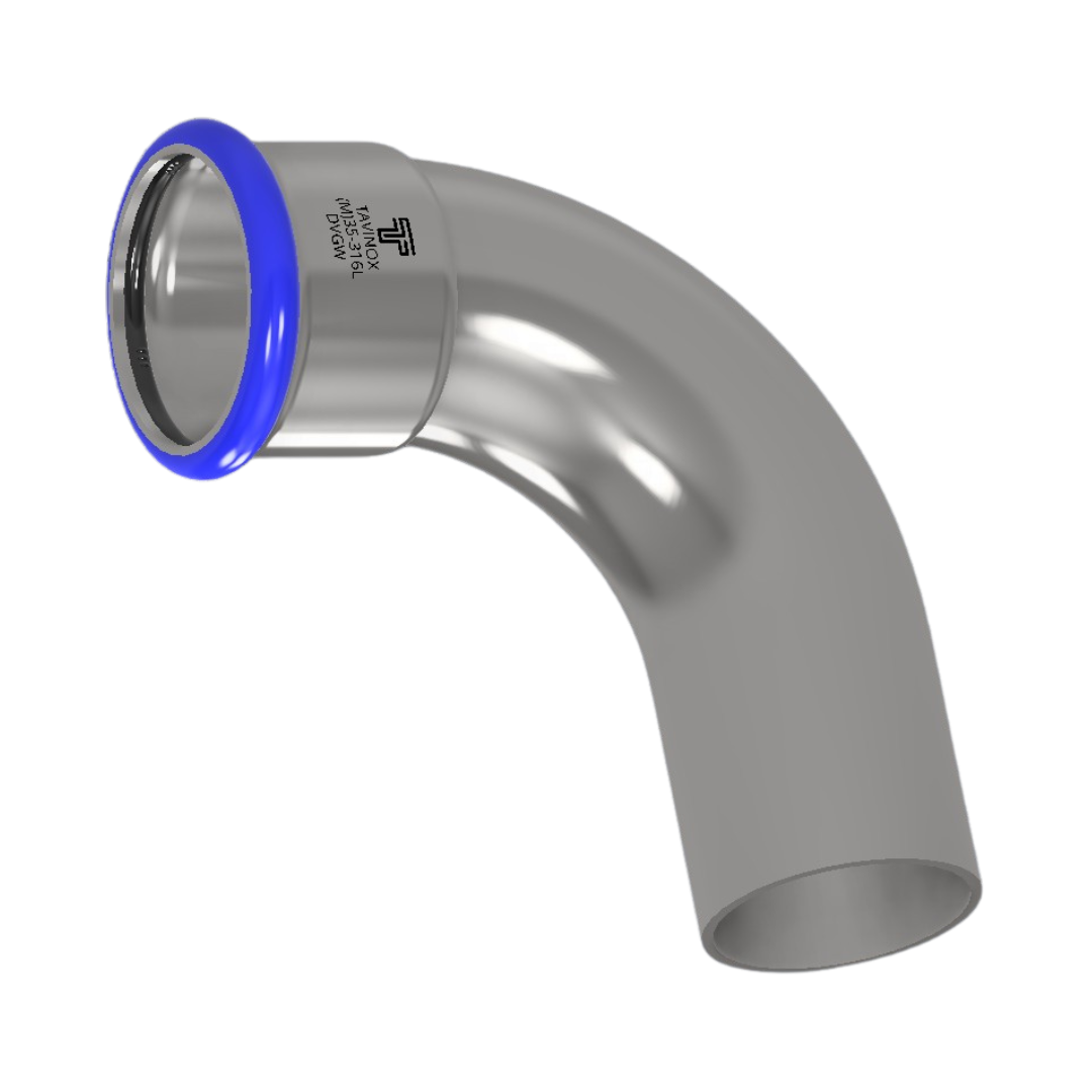 PRESS 316L Oblouk 90° (MxF) 42 mm