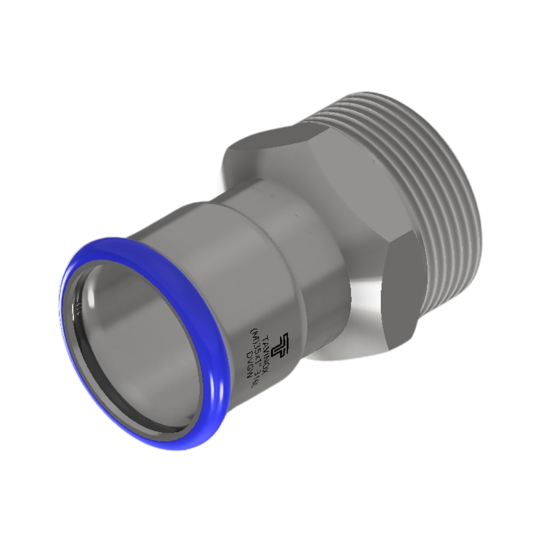 PRESS 316L Přechodka s vnějším závitem (FxR) 22 mm x 1/2"