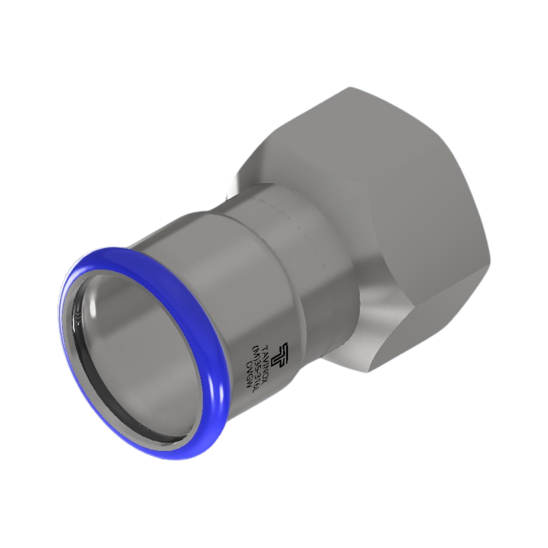 PRESS 316L Přechodka s vnitřním závitem (FxRp) 35 mm x 6/4"