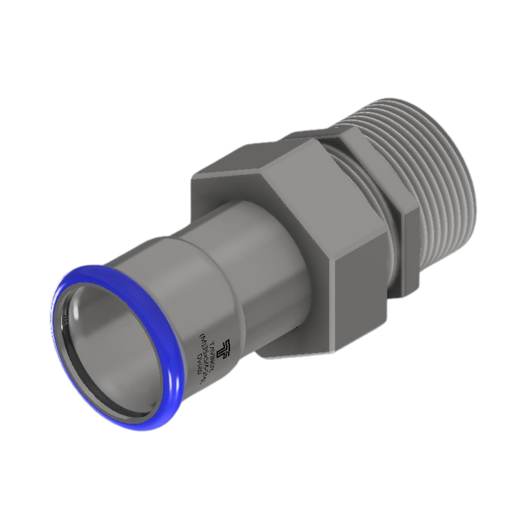 PRESS 316L Připojovací šroubení s vnějším závitem (FxR) 15 mm x 1/2"